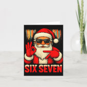 Christmas Funny Six Seven 6 7 Meme Santa Men Boys Karte (Vorderseite)