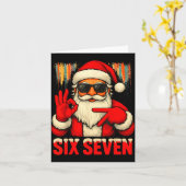 Christmas Funny Six Seven 6 7 Meme Santa Men Boys  Karte (Gelbe Blume)