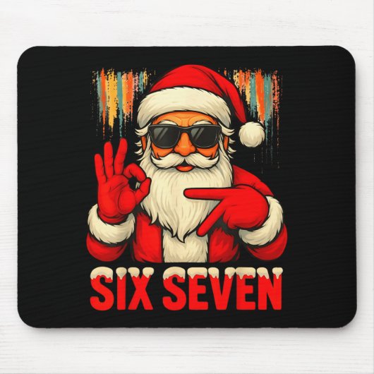 Christmas Funny Six Seven 6 7 Meme Santa Men Boys  Mousepad (Vorne)