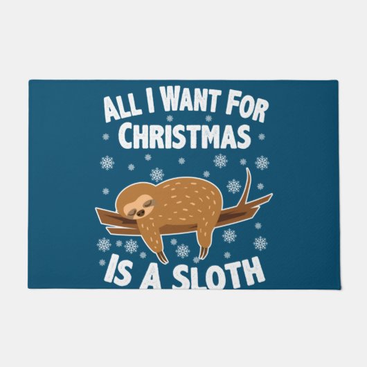 Christmas Funny Sloth Fußmatte (Vorderseite)