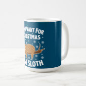 Christmas Funny Sloth Kaffeetasse (VorderseiteRechts)