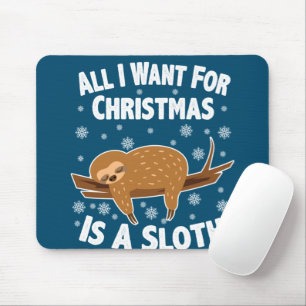 Christmas Funny Sloth Mousepad