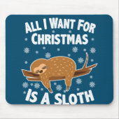 Christmas Funny Sloth Mousepad (Vorne)