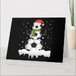 Christmas Funny Soccer Ball Snowman Xmas Sport Karte<br><div class="desc">Perfect for Xmas events or parties and a cool holiday gift for him or her. Share some laughs with your family or friends and show your humor side with this funny Christmas design.</div>