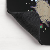 Christmas Funny Trashed Panda Racoon Gets Drunk Xm Mousepad (Ecke)