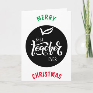 CHRISTMAS FÜR **DER BESTE LEHRER JE** FEIERTAGSKARTE