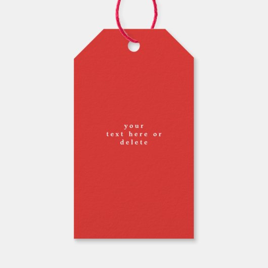 CHRISTMAS für die LIEBE benutzerdefinierter Text-L Geschenkanhänger (Rückseite)