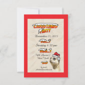 Christmas Furry Meerkat Einladung X-Mas (Rückseite)