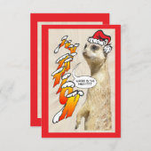 Christmas Furry Meerkat Party Einladung (Vorne/Hinten)