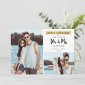 Christmas Future Mr. und Mrs Save the Date 2 Foto (Stehend Vorderseite)