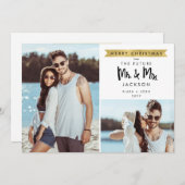 Christmas Future Mr. und Mrs Save the Date 2 Foto (Vorne/Hinten)