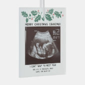 Christmas Future Oma Baby Sonogramm Keepake Ornament Aus Glas (Vorderseite Rechts)
