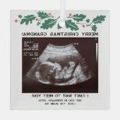 Christmas Future Oma Baby Sonogramm Keepake Ornament Aus Glas (Rückseite)