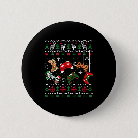 Christmas Game Controller Xmas Ugly Sweater Boys K Button (Vorderseite)