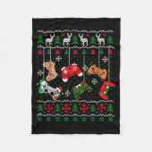Christmas Game Controller Xmas Ugly Sweater Boys K Fleecedecke (Vorderseite)