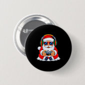 Christmas Gamer Boys Video Game Funny Santa Xmas S Button (Vorne & Hinten)