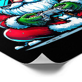 Christmas Gamer Boys Video Game Santa Xmas Poster (Ecke)