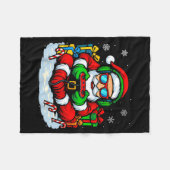 Christmas Gamer Boys Video Game Xmas Funny Santa G Fleecedecke (Vorderseite (Horizontal))