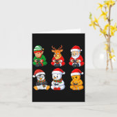 Christmas Gamer Boys Video Games Santa Elf Reindee Karte (Gelbe Blume)