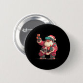 Christmas Gamer Look With This Cool Vr Santa Claus Button (Vorne & Hinten)