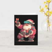 Christmas Gamer Look With This Cool Vr Santa Claus Karte (Gelbe Blume)
