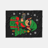 Christmas Gamer Retro Elf Funny Xmas Gaming Boys K Fleecedecke (Vorderseite (Horizontal))