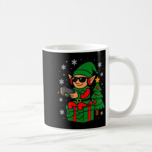 Christmas Gamer Retro Elf Funny Xmas Gaming Boys K Kaffeetasse (Rechts)