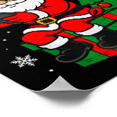 Christmas Gamer Retro Santa Funny Xmas Gaming Men  Poster (Ecke)