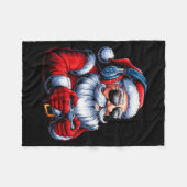 Christmas Gamer Santa Xmas Gaming Men Boys Kids Te Fleecedecke (Vorderseite (Horizontal))