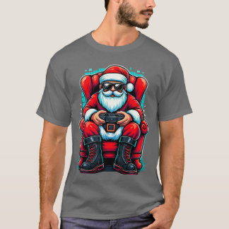 Christmas Gamer Santa Xmas vintage T-Shirt