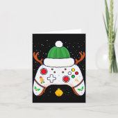 Christmas Gamer Video Game Controller Gamepad Karte (Vorderseite)