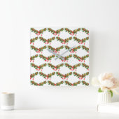 **CHRISTMAS GARLAND** CHRISTMAS SCHLIESSEN QUADRATISCHE WANDUHR (Zuhause)
