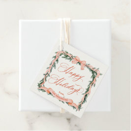 CHRISTMAS GARLAND Holiday Frame Geschenkmarke Geschenkanhänger