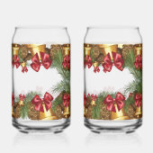 Christmas Garland with Gold Bells & Red Bows Dosenglas (Rückseite)