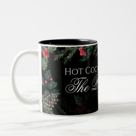 Christmas Garland with Holly Hot Cocoa Zweifarbige Tasse