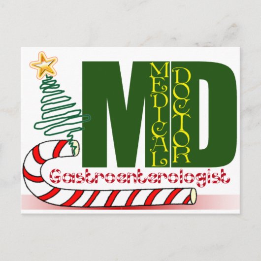 CHRISTMAS GASTROENTEROLOGIST FEIERTAGSPOSTKARTE (Vorderseite)