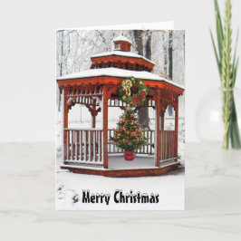 Christmas Gazebo Card, Merry Christmas Feiertagskarte