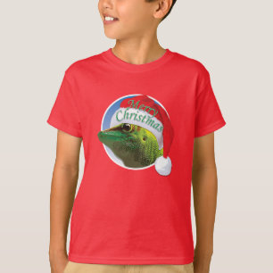 Christmas Gecko - Kids' Basic Hanes T - Shirt