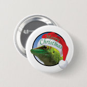Christmas Gecko - Standard, 2¼ Zoll Round Button (Vorne & Hinten)