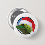 Christmas Gecko - Standard, 2¼ Zoll Round Button (Vorne & Hinten)