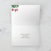 Christmas Geese Wreath Snow Red Bow Karte (Innenseite)