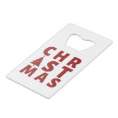 CHRISTMAS GELDBEUTEL FLASCHENÖFFNER (Vorderseite Schrägansicht)