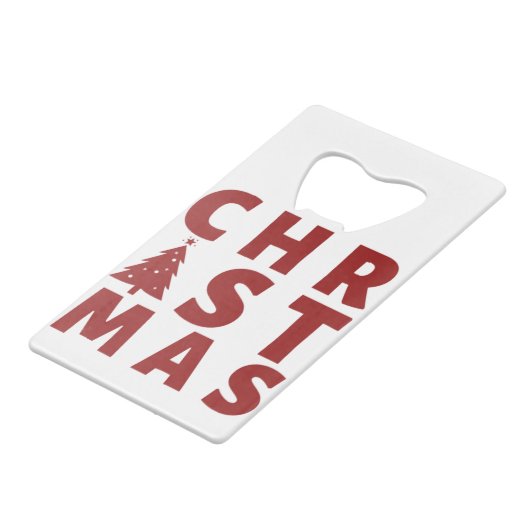 CHRISTMAS GELDBEUTEL FLASCHENÖFFNER (Rückseite Schrägansicht)