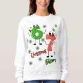 Christmas Gen Alpha 6 7 Meme Cartoon  Sweatshirt (Vorderseite)