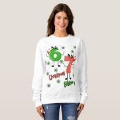 Christmas Gen Alpha 6 7 Meme Cartoon  Sweatshirt (Vorne ganz)