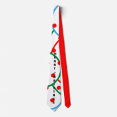 Christmas Geometric Red Green Blue Krawatte (Vorderseite)