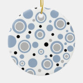 Christmas Geometric Slate Blue Gray Keramik Ornament (Vorne)