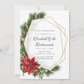 Christmas Geometric Wedding Bridesmaids Luncheon Einladung (Vorderseite)