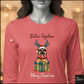 Christmas German Shepherd Reindeer Gift Graphic Tri-Blend Shirt