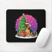 Christmas German Shepherd Santa Hat Xmas Men Women Mousepad (Mit Mouse)